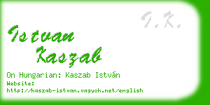 istvan kaszab business card